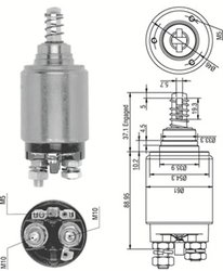 Solenoid electromotor Magneti Marelli 940113050252