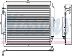 RADIATOR CLIMATIZARE NISSENS 94839 - Compatibil cu LAND ROVER