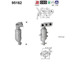 CATALIZATOR AS 95162 - Compatibil cu TOYOTA