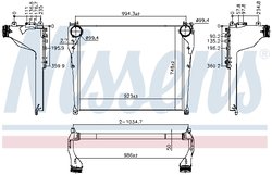 INTERCOOLER NISSENS 961568 - Compatibil cu MERCEDES-BENZ