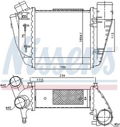 INTERCOOLER NISSENS 96678 - Compatibil cu AUDI