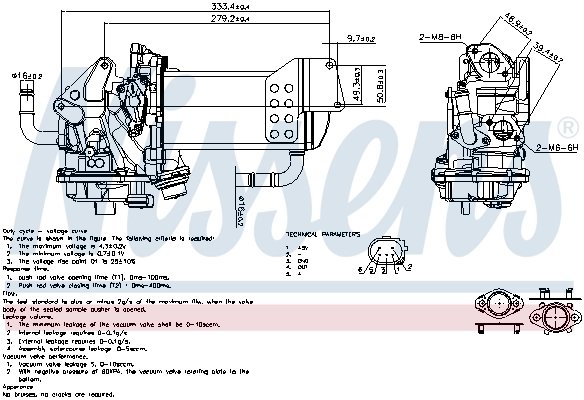 SUPAPA EGR NISSENS 98230 - Compatibil cu VW