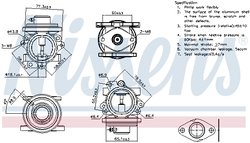 SUPAPA EGR NISSENS 98294 - Compatibil cu AUDI, SEAT, SKODA, VW