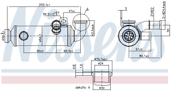 RADIATOR RECIRCULARE GAZE ESAPAMENT NISSENS 989274 - Compatibil cu CITROEN, FORD, MAZDA, MINI, PEUGEOT, VOLVO