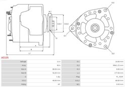 ALTERNATOR AS-PL A0105 - Compatibil cu AUDI, VW