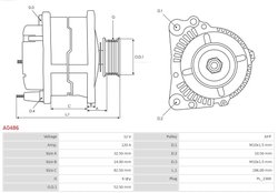 ALTERNATOR AS-PL A0486 - Compatibil cu PORSCHE