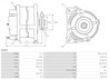 ALTERNATOR AS-PL A2016 - Compatibil cu OPEL, VAUXHALL