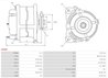 ALTERNATOR AS-PL A5006 - Compatibil cu HYUNDAI, MITSUBISHI