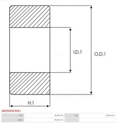 LAGAR AS-PL ABE9060(NSK) - Piesa auto compatibila cu mai multe marci