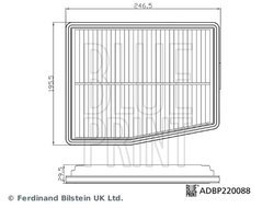 FILTRU AER BLUE PRINT ADBP220088 - Compatibil cu HYUNDAI, KIA