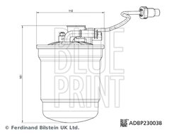 Filtru combustibil Blue Print ADBP230038