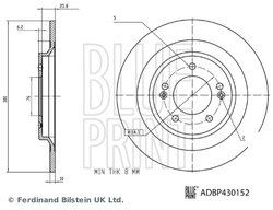 DISC FRANA BLUE PRINT ADBP430152 - Compatibil cu HYUNDAI, KIA