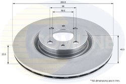 DISC FRANA COMLINE ADC1811V - Compatibil cu ABARTH, ALFA ROMEO, CHRYSLER, FIAT, LANCIA