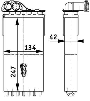 Schimbator caldura incalzire habitaclu MAHLE AH 112 000P