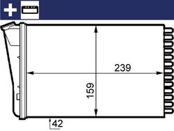 Schimbator caldura incalzire habitaclu MAHLE AH 155 000S
