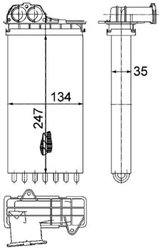 SCHIMBATOR CALDURA INCALZIRE HABITACLU MAHLE AH 194 000P - Compatibil cu CITROEN, PEUGEOT