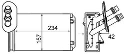 SCHIMBATOR CALDURA INCALZIRE HABITACLU MAHLE AH 20 000S - Compatibil cu AUDI, SEAT, SKODA, VW