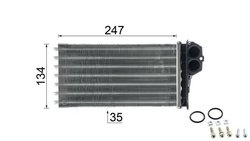 Schimbator caldura incalzire habitaclu MAHLE AH 194 000P