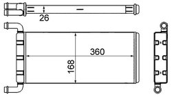 SCHIMBATOR CALDURA INCALZIRE HABITACLU MAHLE AH 241 000S - Compatibil cu MERCEDES-BENZ, VW
