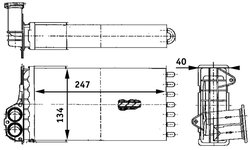 SCHIMBATOR CALDURA INCALZIRE HABITACLU MAHLE AH 88 000P - Compatibil cu CITROEN, PEUGEOT