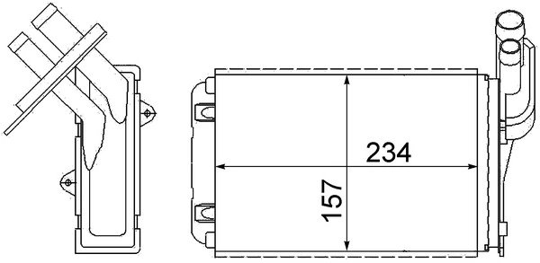 Schimbator caldura incalzire habitaclu MAHLE AH 99 000S