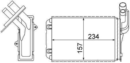 Schimbator caldura incalzire habitaclu MAHLE AH 99 000S