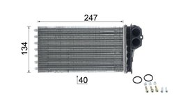 Schimbator caldura incalzire habitaclu MAHLE AH 88 000P