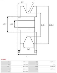 Fulie alternator AS-PL AP0009