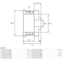 Fulie alternator AS-PL AP0009
