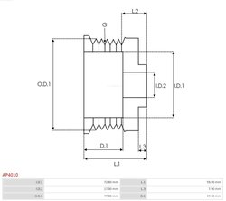 FULIE ALTERNATOR AS-PL AP4010 - Piesa auto compatibila cu mai multe marci