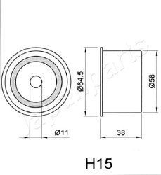 MECANISM TENSIONARE CUREA DISTRIBUTIE JAPANPARTS BE-H15 - Compatibil cu CHRYSLER, DODGE, HYUNDAI, KIA, MITSUBISHI