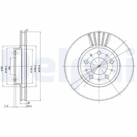 Disc frana Delphi BG2841