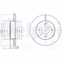 DISC FRANA DELPHI BG3763 - Compatibil cu NISSAN