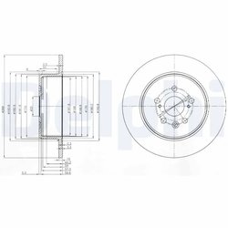 DISC FRANA DELPHI BG3777 - Compatibil cu TOYOTA
