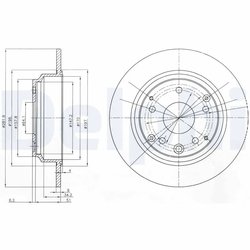 DISC FRANA DELPHI BG4095 - Compatibil cu HONDA
