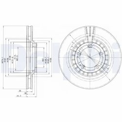DISC FRANA DELPHI BG4134 - Compatibil cu HYUNDAI, JAC