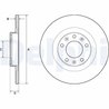 DISC FRANA DELPHI BG4662C - Compatibil cu CITROEN, DS, FIAT, OPEL, PEUGEOT, PEUGEOT (DF-PSA), TOYOTA, VAUXHALL