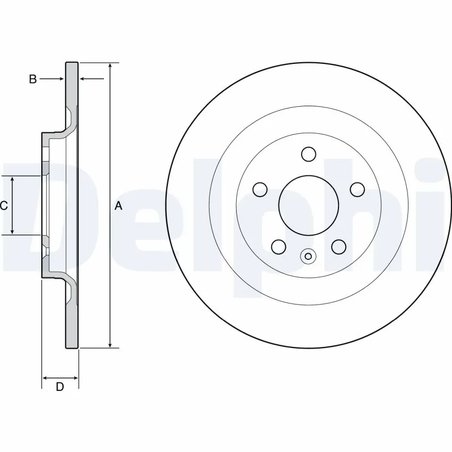 DISC FRANA DELPHI BG4966C - Compatibil cu VOLVO, VOLVO ASIA