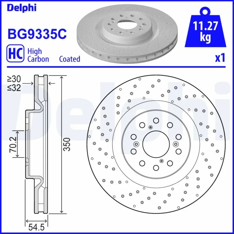 DISC FRANA DELPHI BG9335C - Compatibil cu HONDA