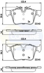 SET PLACUTE FRANA COMLINE CBP02255 - Compatibil cu JAGUAR, LAND ROVER, POLESTAR, VOLVO