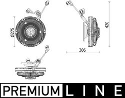 CUPLA VENTILATOR RADIATOR MAHLE CFC 259 000P - Compatibil cu MERCEDES-BENZ