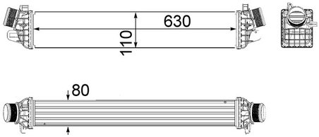 INTERCOOLER MAHLE CI 258 000P - Compatibil cu ALFA ROMEO