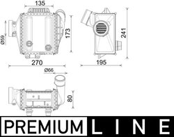 INTERCOOLER MAHLE CI 639 000P - Compatibil cu MERCEDES-BENZ