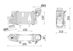INTERCOOLER MAHLE CI 663 000P - Compatibil cu MAN, VW