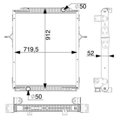RADIATOR RACIRE MOTOR MAHLE CR 166 000P - Compatibil cu RENAULT TRUCKS, VOLVO