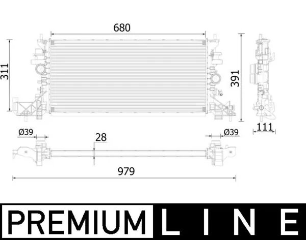 Radiator racire motor MAHLE CR 2251 000P