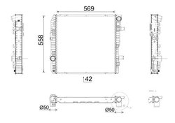 RADIATOR RACIRE MOTOR MAHLE CR 674 000P - Compatibil cu MERCEDES-BENZ