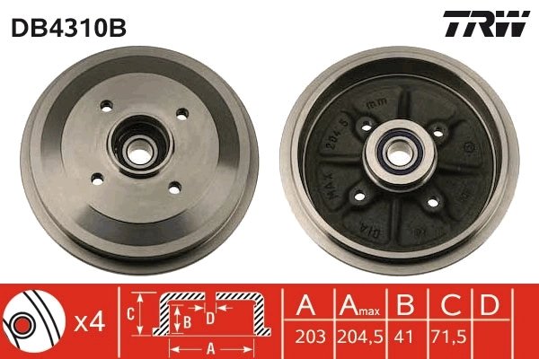Tambur frana TRW DB4310B