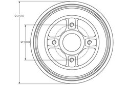 TAMBUR FRANA TRW DB4214MR - Compatibil cu DACIA, RENAULT