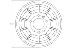 TAMBUR FRANA TRW DB4405 - Compatibil cu CITROEN, FIAT, PEUGEOT, VAUXHALL